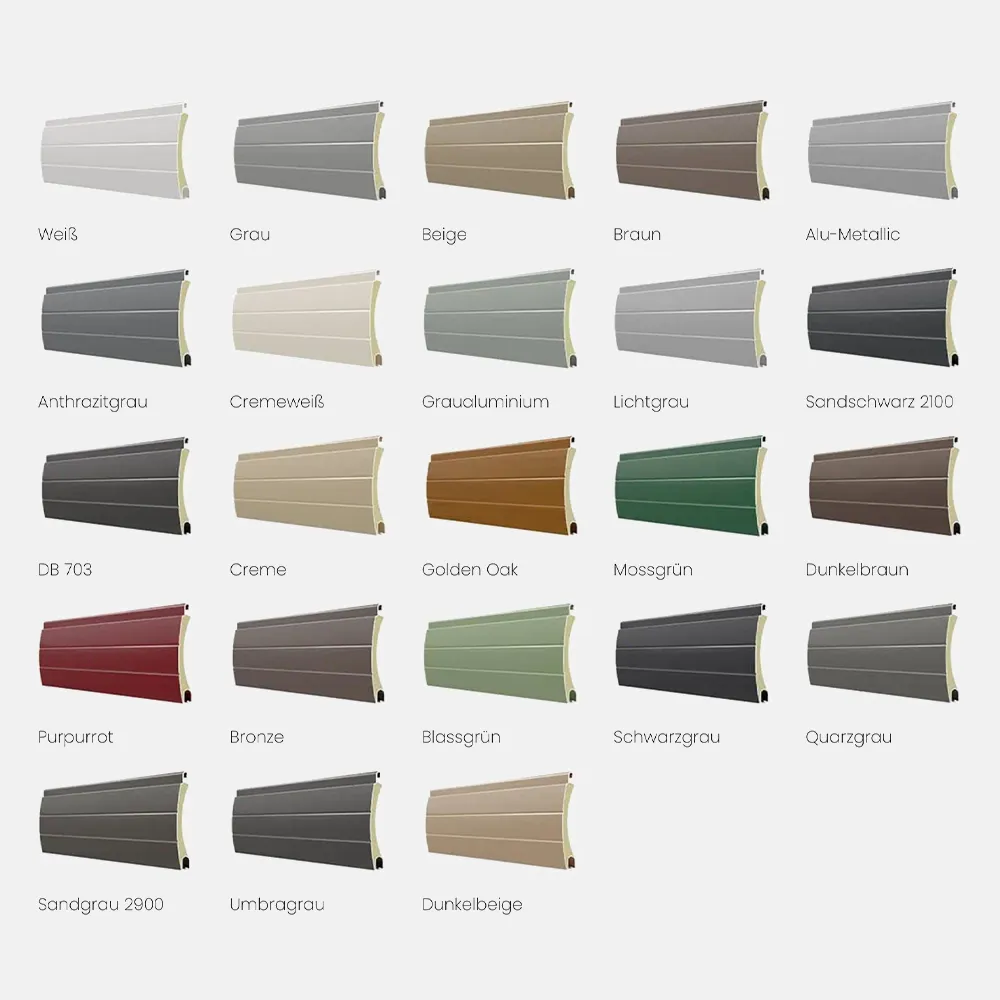 PVC Rollladenprofile Farben